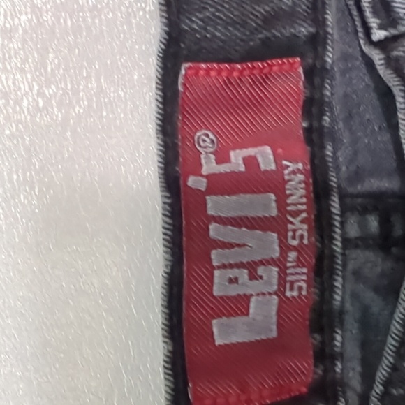 Levi's 511 Black Distressed Denim Jeans Boys Size 27x27 - Picture 3 of 14